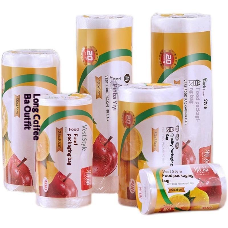 Food Storage Microwave Safe - ถุงเก็บอาหารเกรดอาหาร 200/300/500 ชิ้น สำหรับใช้ในบ้าน ปลอดภัยสำหรับไมโครเวฟและตู้เย็น แบบม้วนต่อเนื่องสำหรับเก็บอาหาร