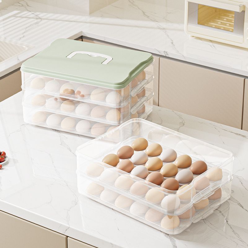 Food Storage Box - กล่องเก็บไข่สำหรับตู้เย็น กล่องเก็บอาหารเกรดอาหาร กล่องเก็บรักษาความสดใหม่ อุปกรณ์จัดเก็บและจัดระเบียบในครัว ที่วางไข่