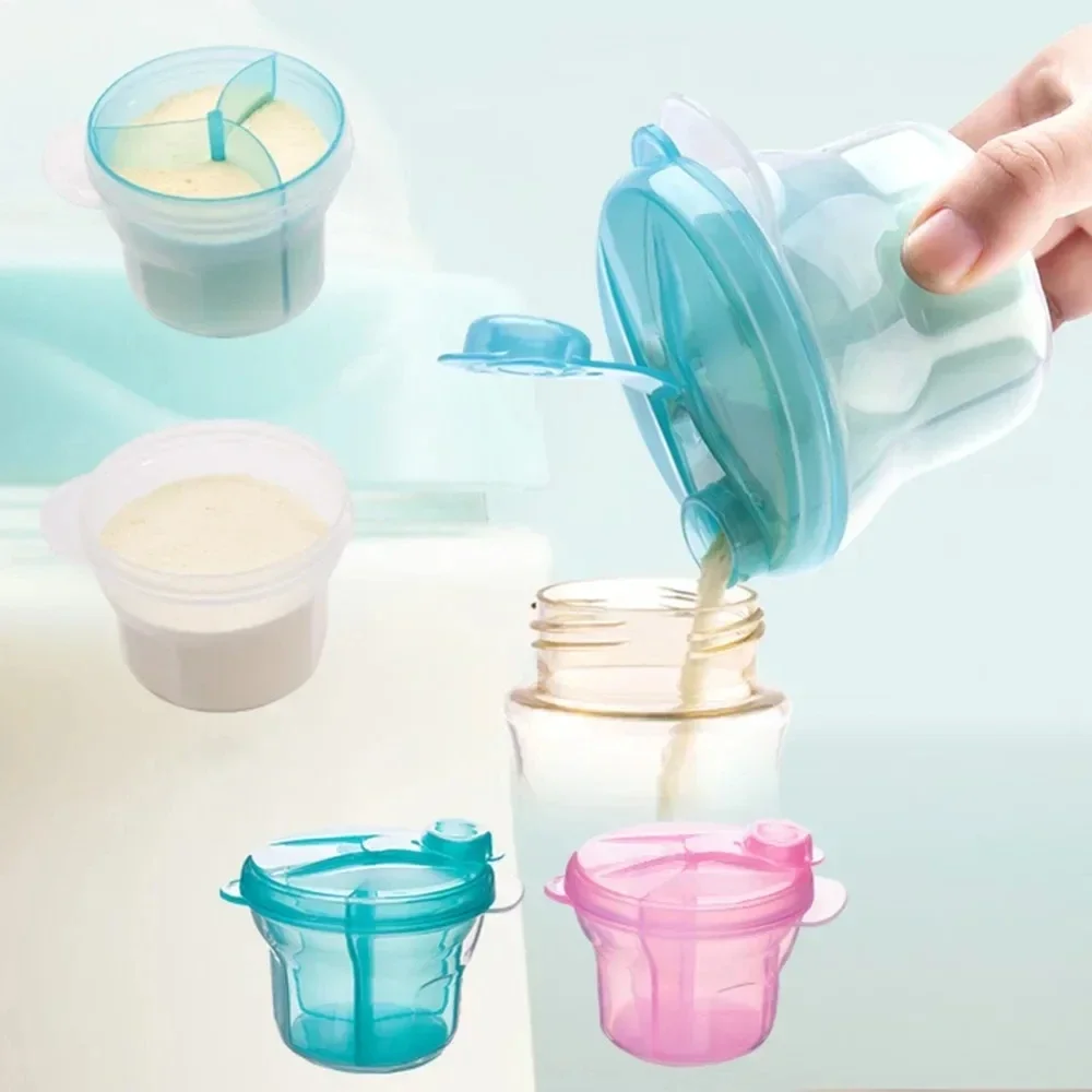 Portion Control Container - เครื่องจ่ายสูตรแบบพกพา 3 ตารางสําหรับทารก สูตรปลอด Bisphenol A