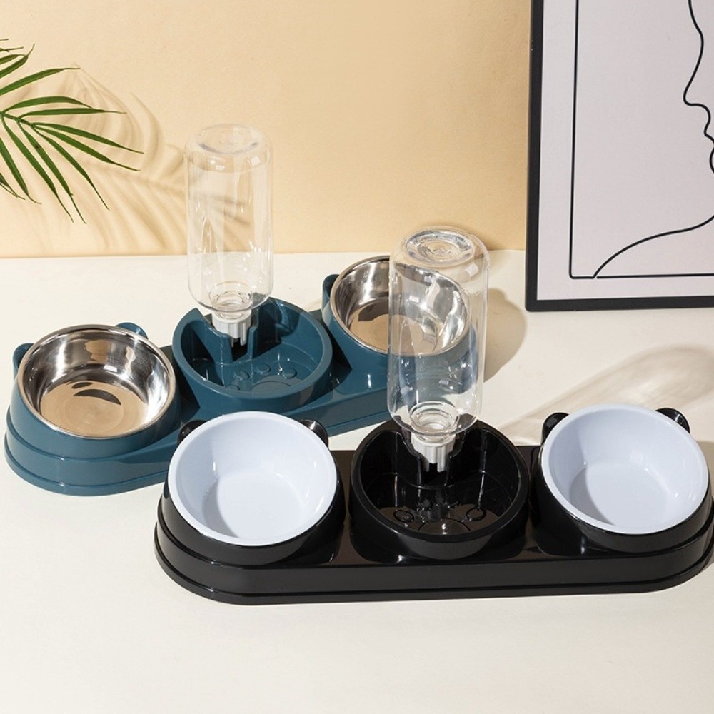Portion Control Container - อุปกรณ์สำหรับสัตว์เลี้ยง ชามอาหารแมว 3 in 1 ยกสูง