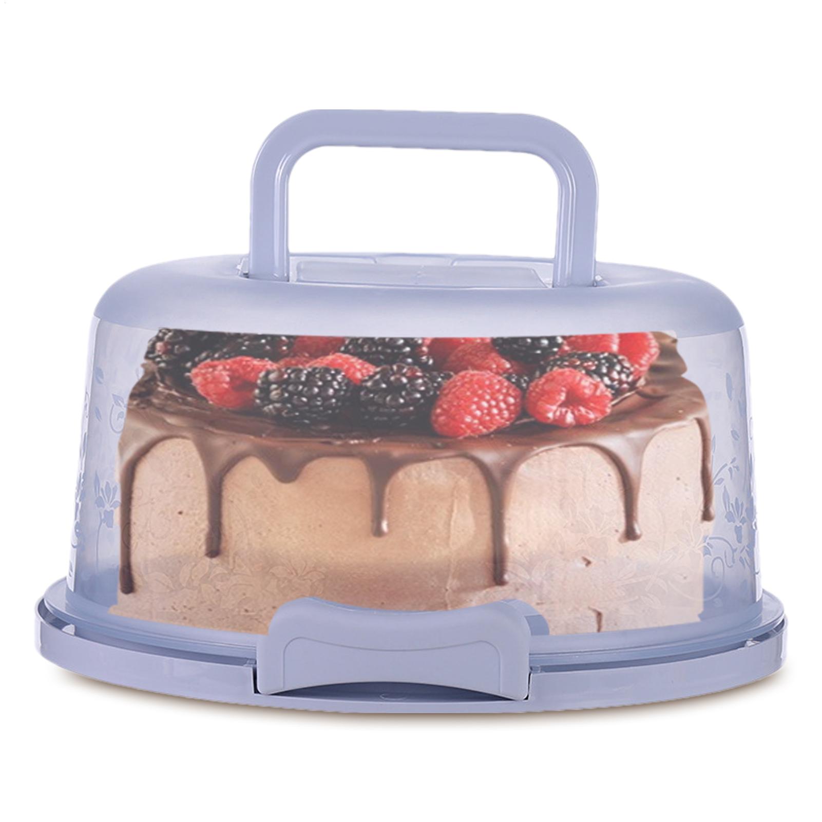 Portion Control Container - ภาชนะใส่เค้ก ภาชนะใส่เค้กพร้อมฝาปิด โดมใส กล่องสุญญากาศแบบใช้ซ้ำได้พร้อมที่จับ สำหรับร้านเบเกอรี่ งานแต่งงาน