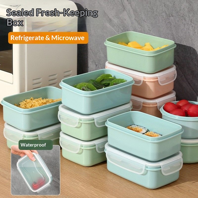 Food Storage Bins - กล่องเก็บอาหารสุญญากาศ ปราศจากสาร BPA สามารถวางซ้อนกันได้ ป้องกันการรั่วซึม กล่องใส่อาหารกลางวัน