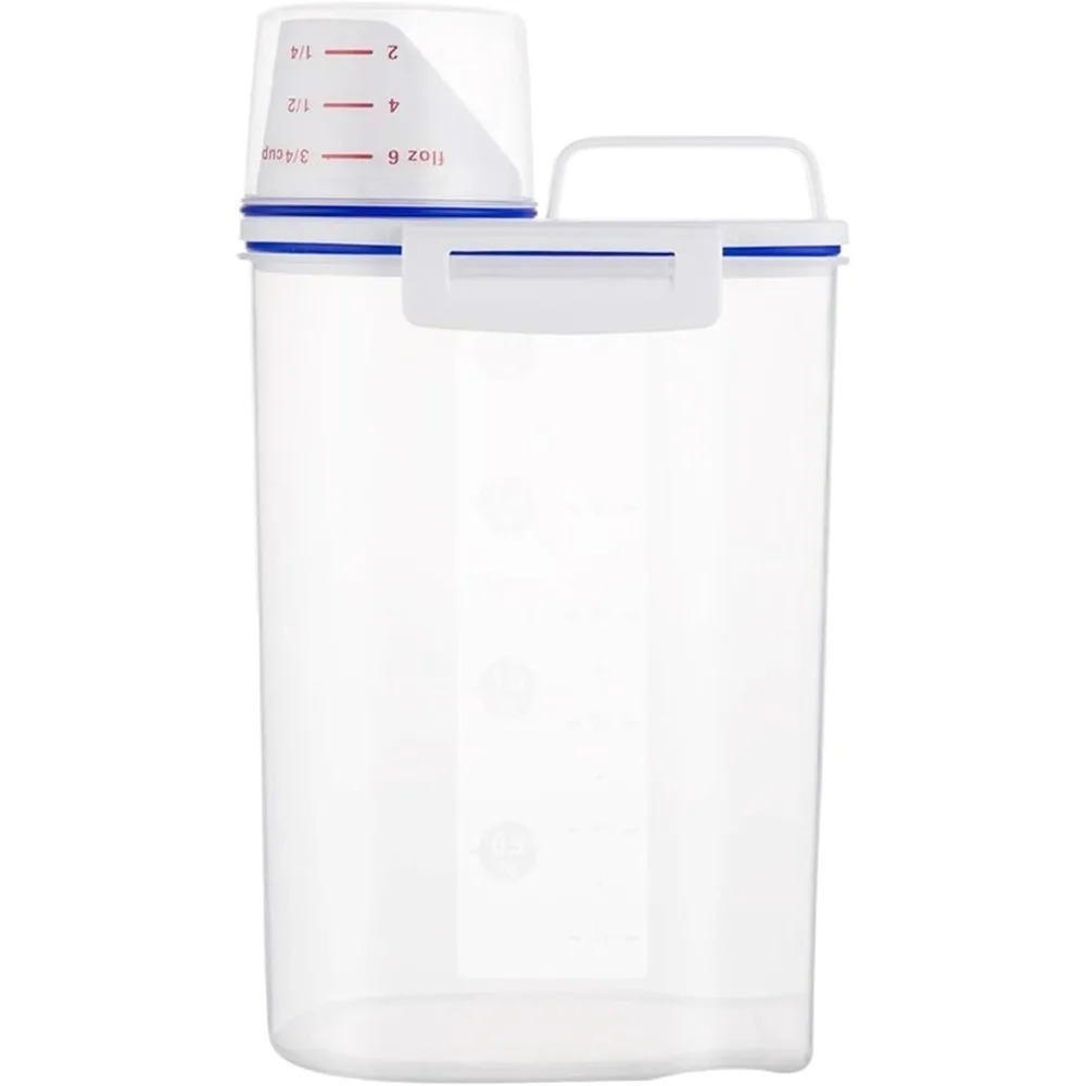 Portion Control Container - กล่องเก็บอาหารแห้ง ข้าวสาร ปลอดสาร BPA กล่องถนอมอาหารพลาสติก กล่องปิดผนึกพร้อมถ้วยตวง