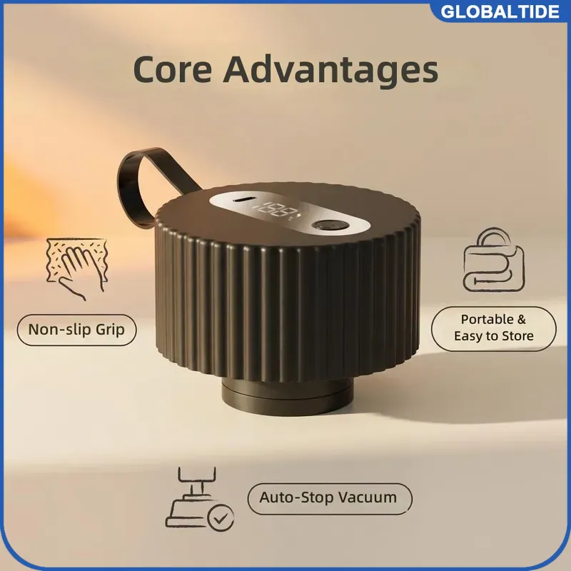 Food Storage Machine - ชุดเครื่องซีลสูญญากาศสำหรับขวดโหลไฟฟ้า 3-in-1 เครื่องซีลอาหารอัตโนมัติแบบมือถือสำหรับการเก็บรักษาอาหารในขวดโหลให้สดใหม่ Dremel