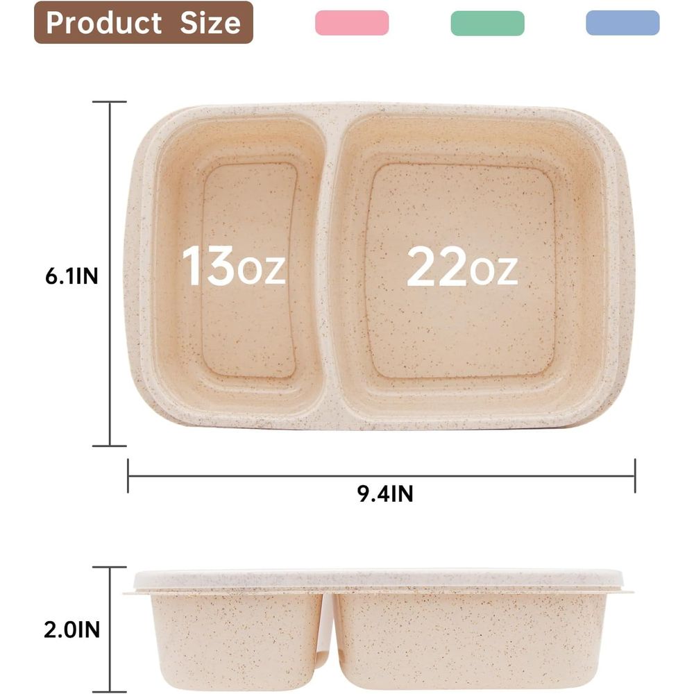 กล่องอาหารกลางวันเบนโต 4 แพ็ค, - Food Storage Microwave Safe บทวิจารณ์และราคา