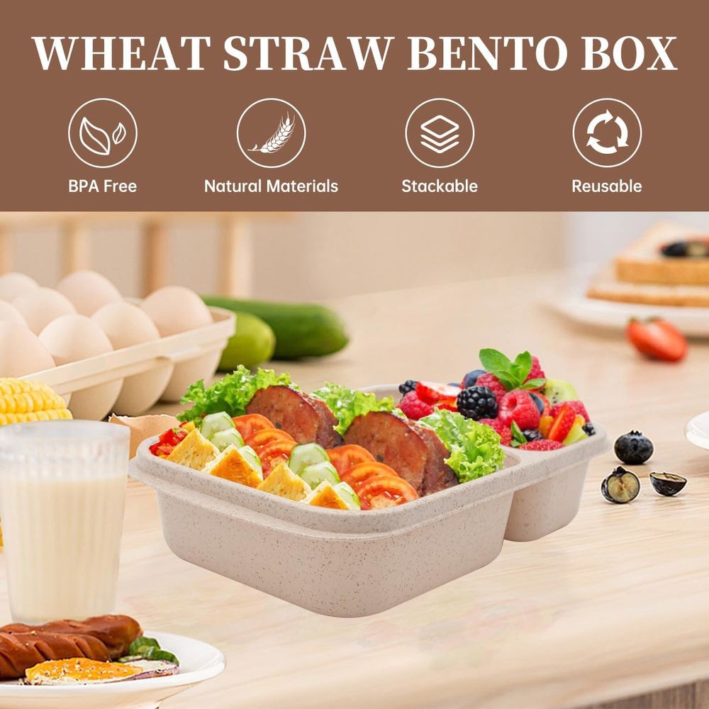 กล่องอาหารกลางวันเบนโต 4 แพ็ค, - Food Storage Microwave Safe บทวิจารณ์และราคา