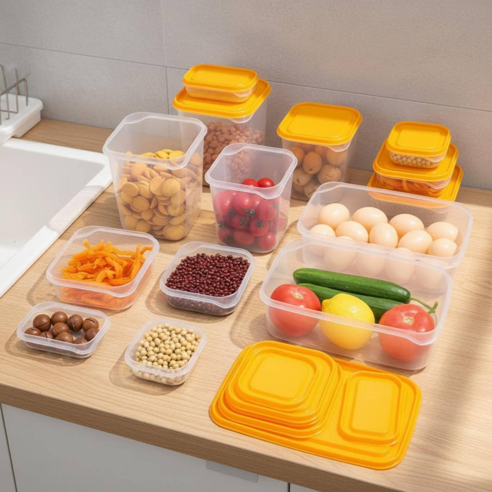 ชุดกล่องเก็บอาหารในตู้เย็น 17  - Food Storage Box บทวิจารณ์และราคา