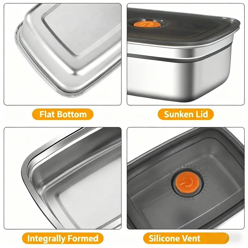กล่องอาหารสแตนเลสความจุขนาดใหญ - Food Storage Microwave Safe บทวิจารณ์และราคา