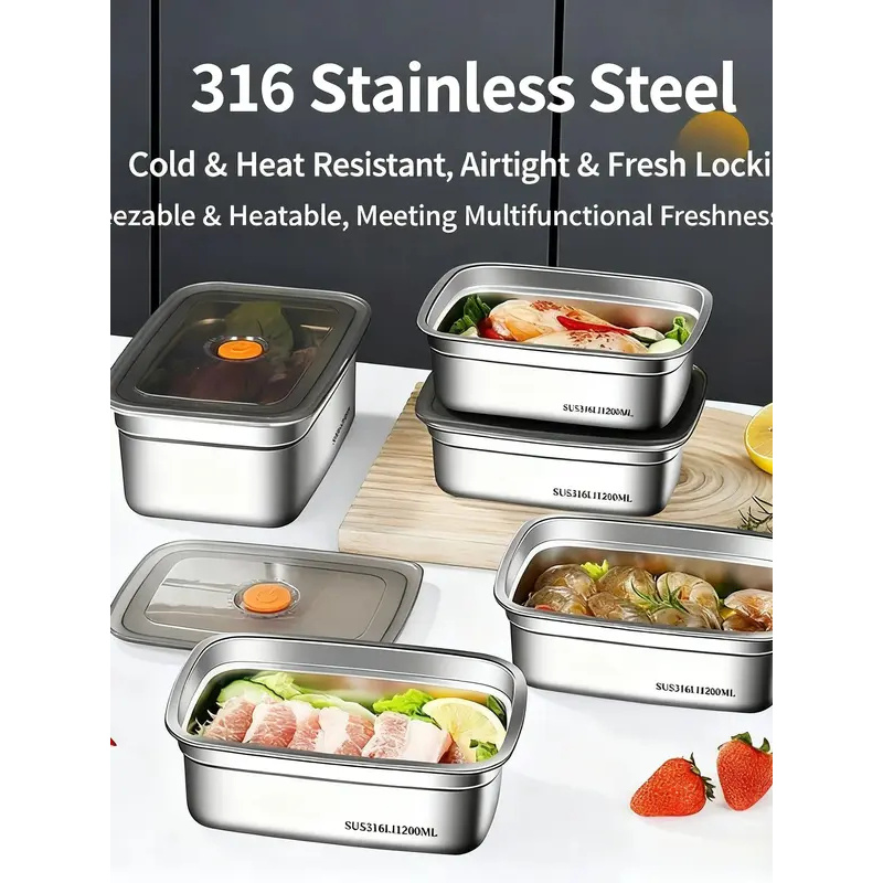 กล่องอาหารสแตนเลสความจุขนาดใหญ - Food Storage Microwave Safe บทวิจารณ์และราคา