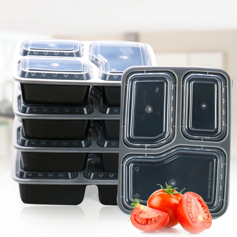 7 แพ็ค 3 ช่องภาชนะเตรียมอาหารห - Food Storage Microwave Safe บทวิจารณ์และราคา