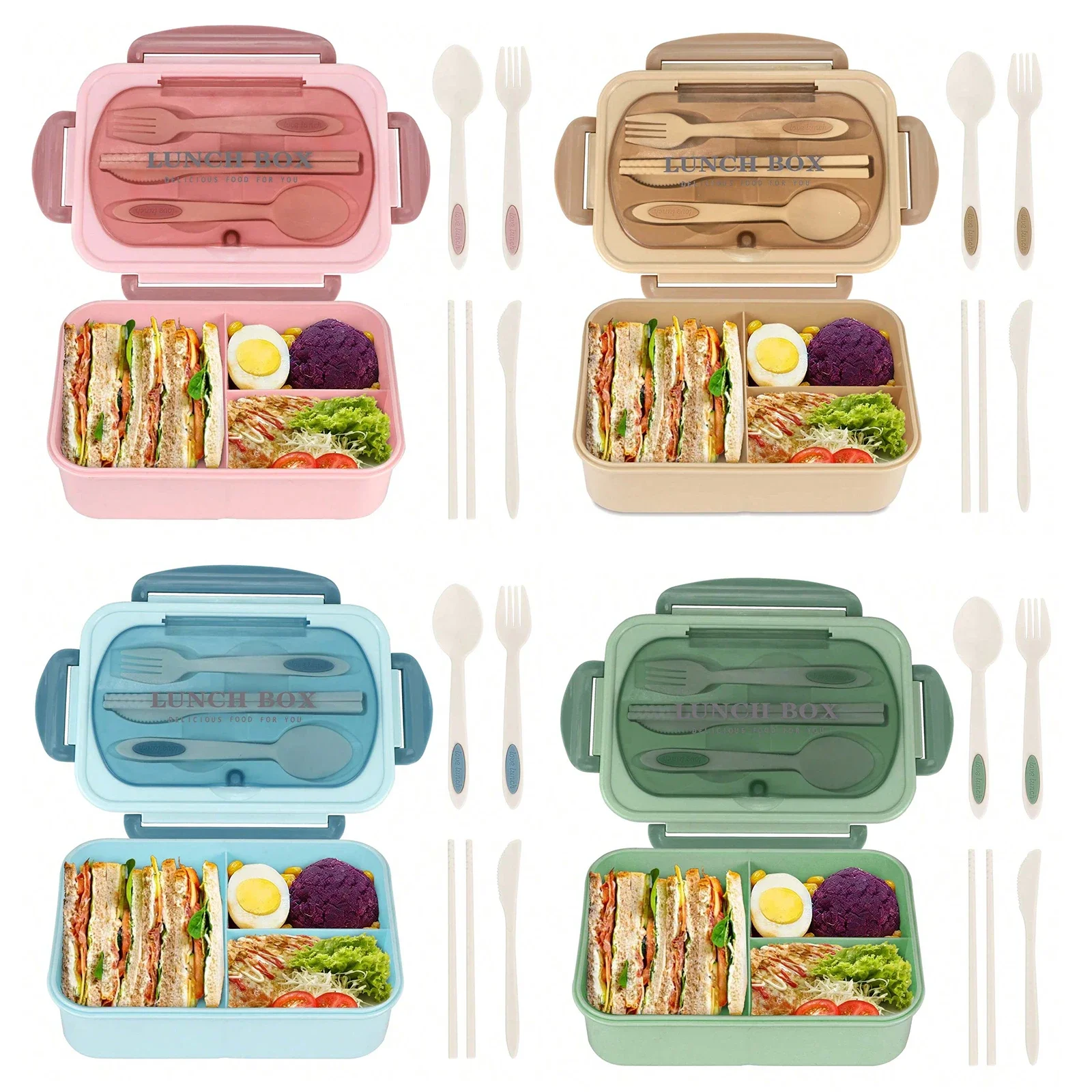 กล่องเบนโตะสำหรับผู้ใหญ่ 3 ช่อ - Food Storage Microwave Safe บทวิจารณ์และราคา