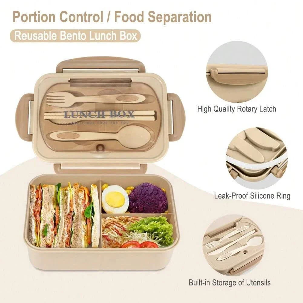 กล่องเบนโตะสำหรับผู้ใหญ่ 3 ช่อ - Food Storage Microwave Safe บทวิจารณ์และราคา