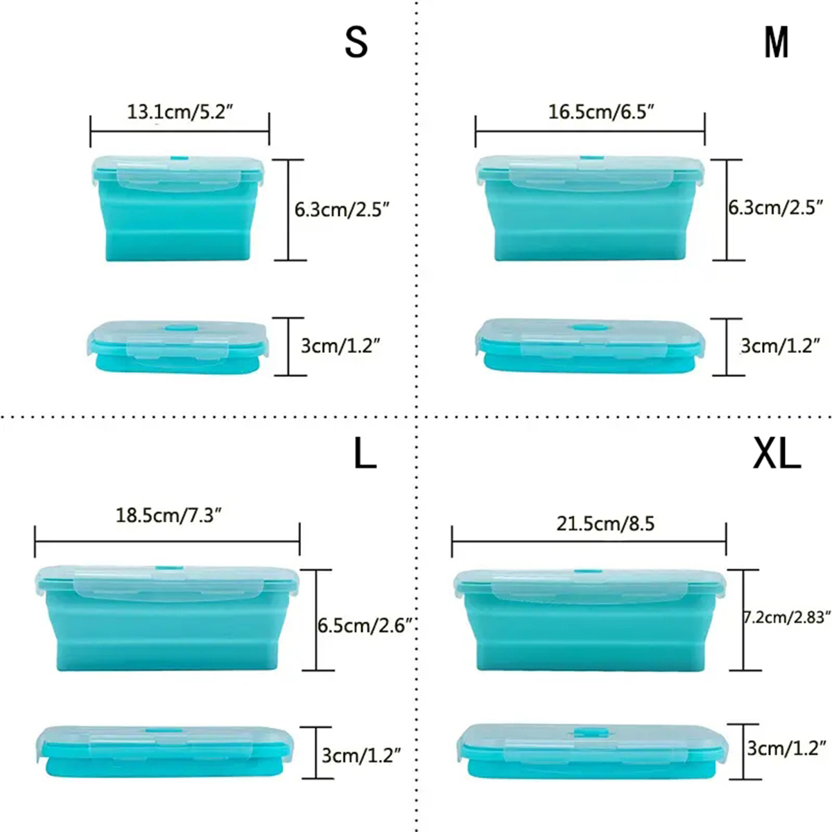 ภาชนะเก็บอาหารซิลิโคนพับได้พร้ - Food Storage Microwave Safe บทวิจารณ์และราคา