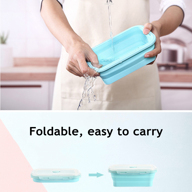 ภาชนะเก็บอาหารซิลิโคนพับได้พร้ - Food Storage Microwave Safe บทวิจารณ์และราคา