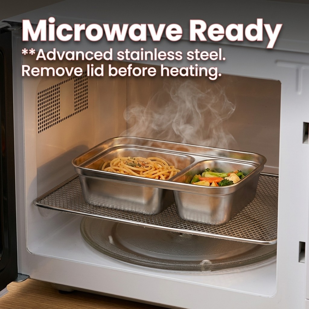 กล่องอาหารกลางวันสแตนเลส 304 ใ - Food Storage Microwave Safe บทวิจารณ์และราคา