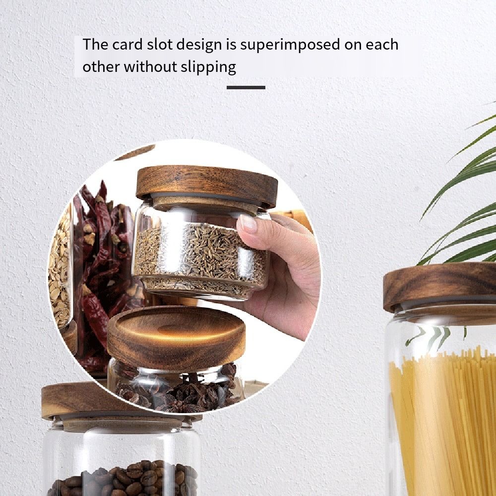 โหลแก้วฝาไม้เอนกประสงค์สำหรับเ - Food Storage Glass Round บทวิจารณ์และราคา