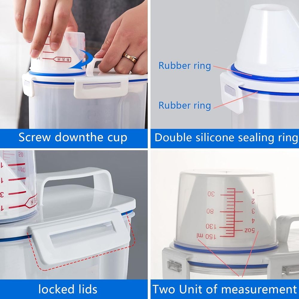 ชุดภาชนะเก็บอาหารแห้งแบบปิดสนิ - Food Storage Bins บทวิจารณ์และราคา