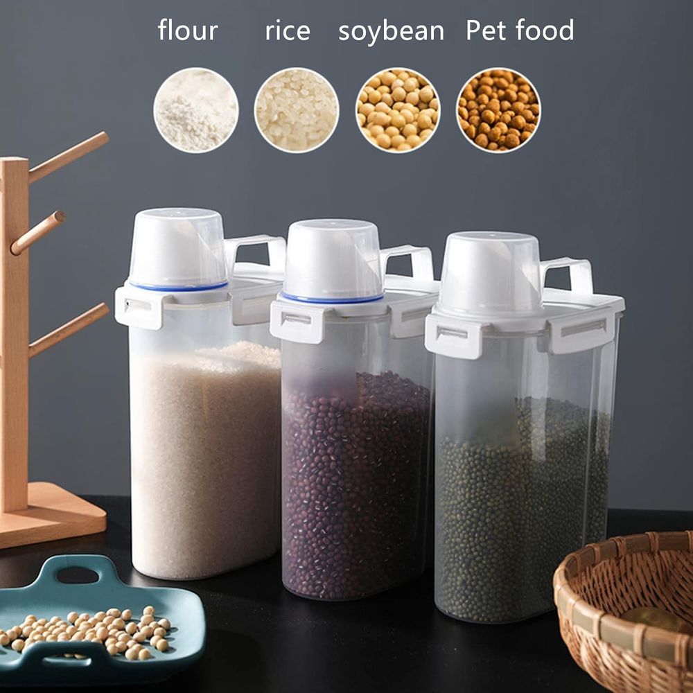 ชุดภาชนะเก็บอาหารแห้งแบบปิดสนิ - Food Storage Bins บทวิจารณ์และราคา