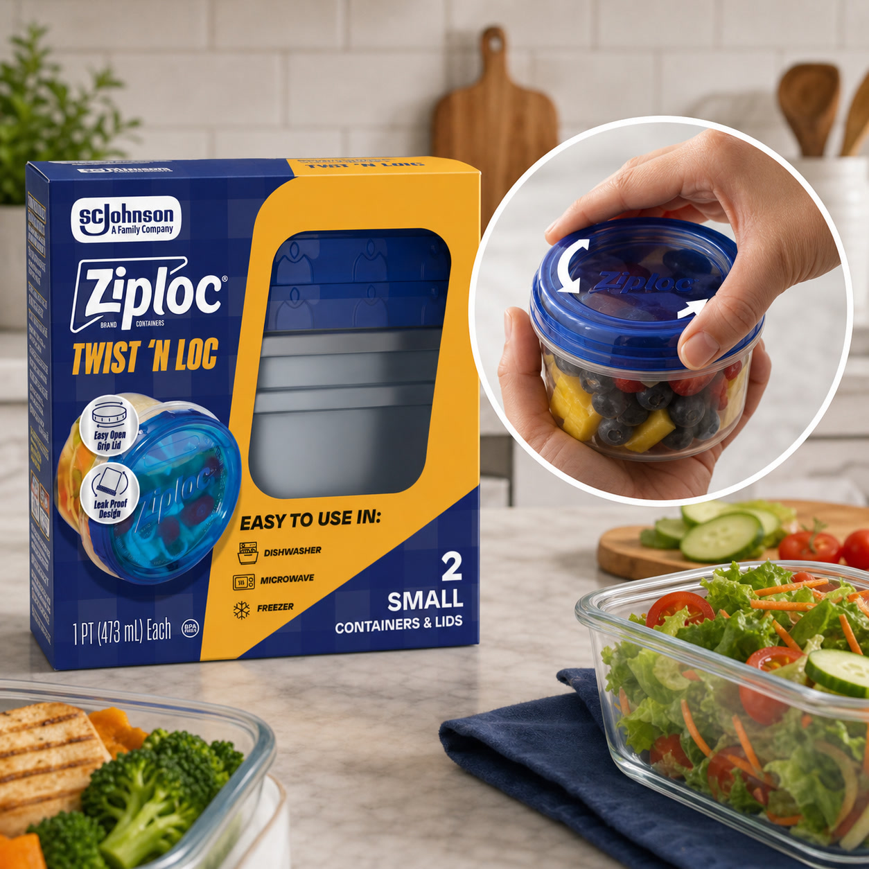 ภาชนะเก็บอาหารขนาดเล็ก 2 ชิ้น  - Food Storage With Lock บทวิจารณ์และราคา