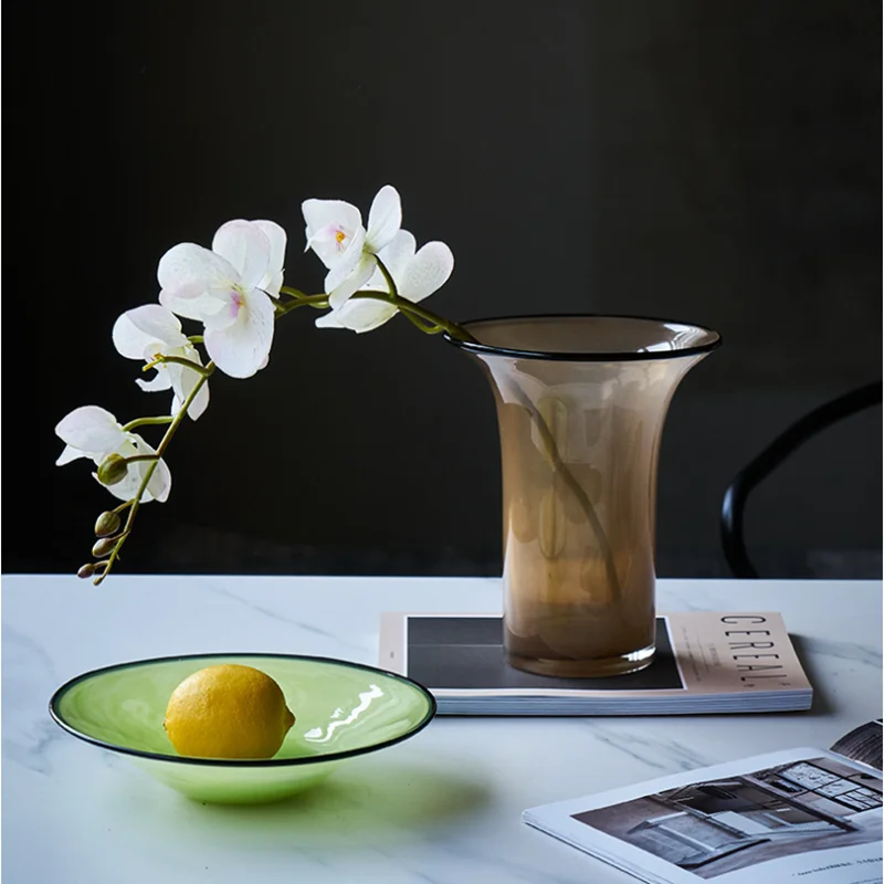 จานผลไม้แก้วสีขอบดําปากกว้าง,  - Food Storage Glass Round บทวิจารณ์และราคา
