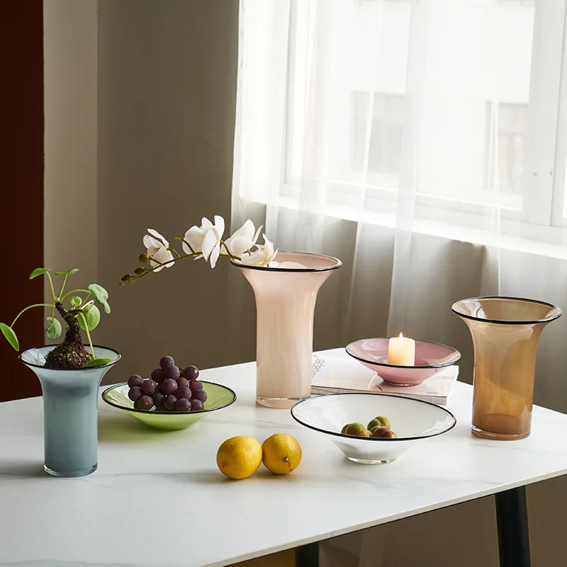จานผลไม้แก้วสีขอบดําปากกว้าง,  - Food Storage Glass Round บทวิจารณ์และราคา