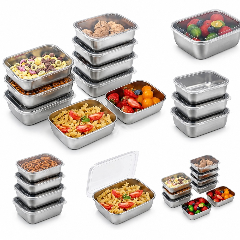 ชุดกล่องเก็บอาหารสแตนเลส 6 ชิ้ - Food Storage Box Set บทวิจารณ์และราคา