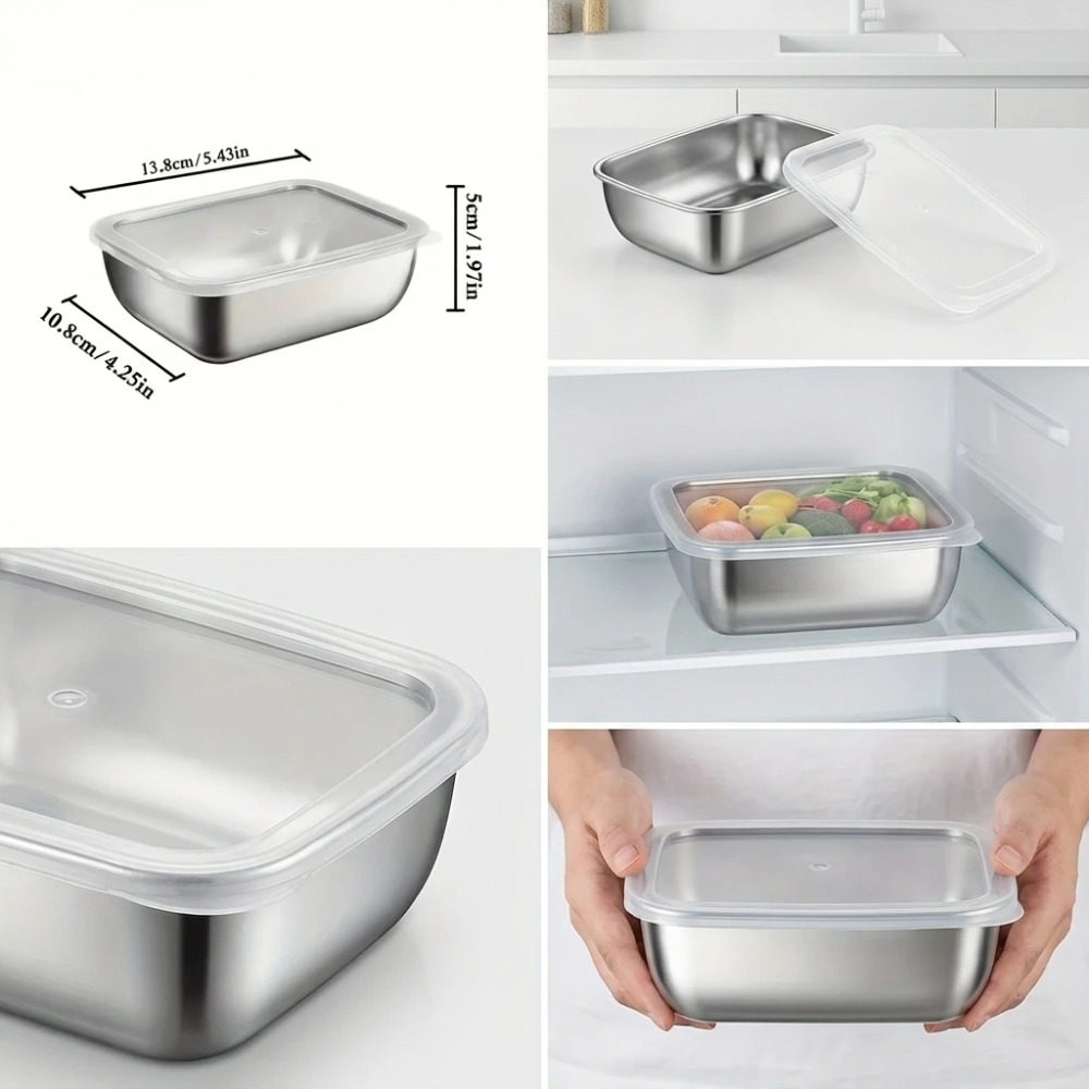 ชุดกล่องเก็บอาหารสแตนเลส 6 ชิ้ - Food Storage Box Set บทวิจารณ์และราคา