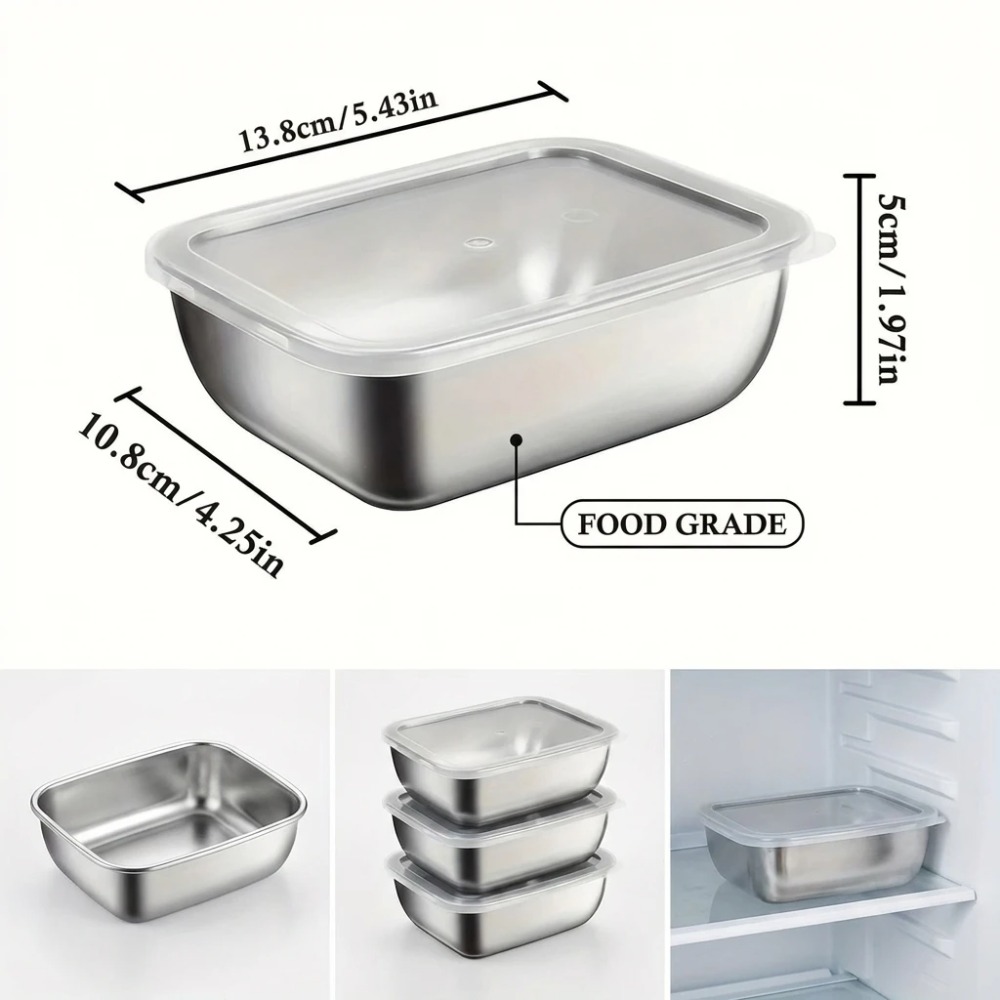 ชุดกล่องเก็บอาหารสแตนเลส 6 ชิ้ - Food Storage Box Set บทวิจารณ์และราคา