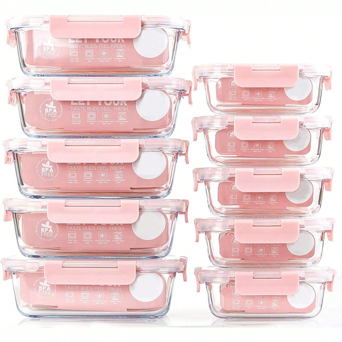 ชุดกล่องแก้วสำหรับเตรียมอาหาร  - Food Storage Bins บทวิจารณ์และราคา