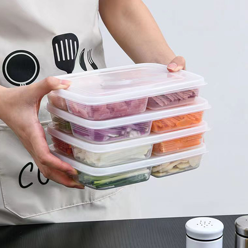 ใหม่【กล่องเก็บของพลาสติก 4 ช่อ - Food Storage Bins บทวิจารณ์และราคา