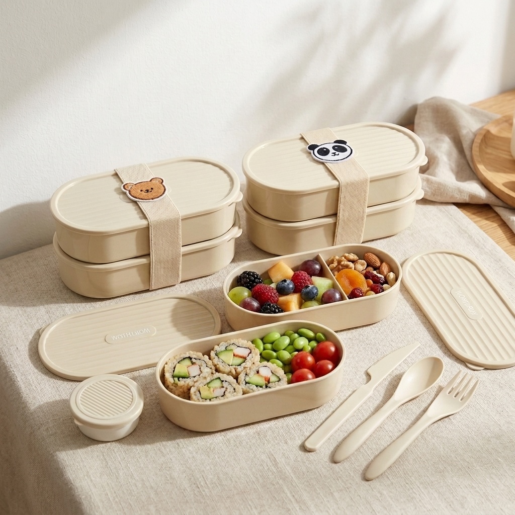กล่องอาหารกลางวันทรงรีสองชั้นพ - Food Storage Microwave Safe บทวิจารณ์และราคา