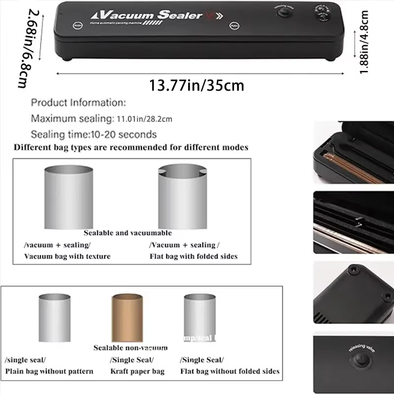 เครื่องซีลสูญญากาศคุณภาพสูง ปี - Food Storage Machine บทวิจารณ์และราคา