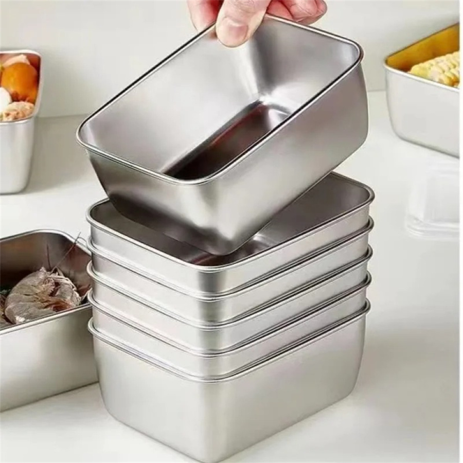 1/3/5pcs สแตนเลสกล่องเก็บอาหาร - Food Storage Bins บทวิจารณ์และราคา