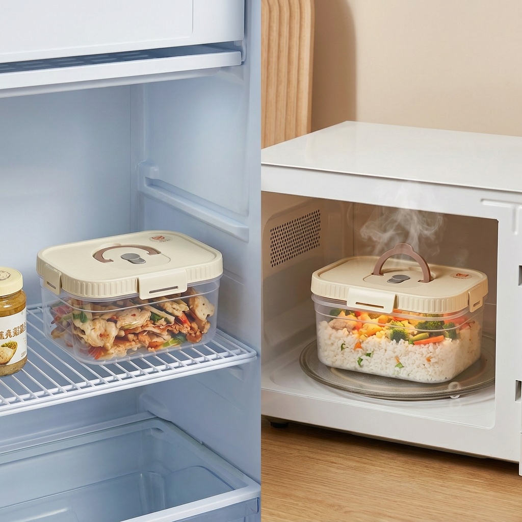 กล่องเก็บอาหารพลาสติกใสพร้อมหู - Food Storage Microwave Safe บทวิจารณ์และราคา